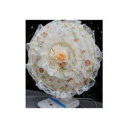 創意家居新寵 純棉碎花紫格玫瑰田園風扇防塵罩套與化妝品應用